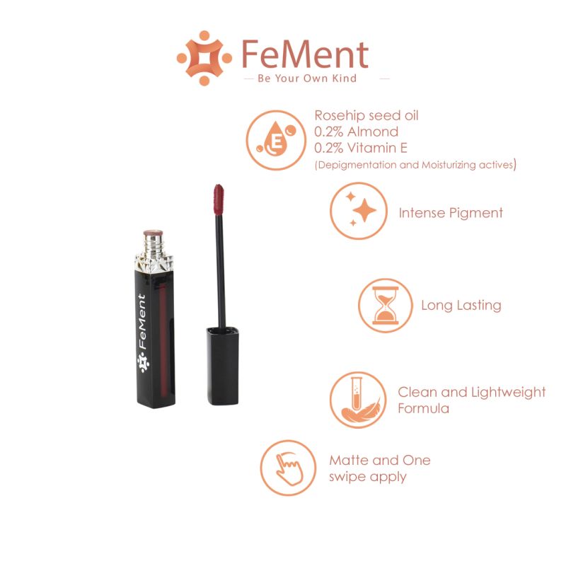 FeMent Clean Matte Liquid Lipstick - SCANDALOUS